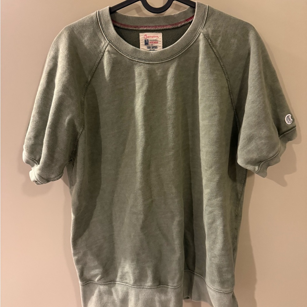 Todd Snyder x Champion Olive Short Sleeve Top